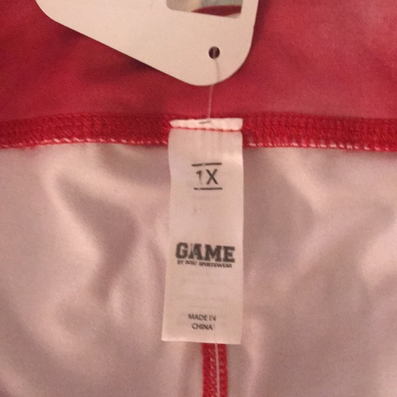 NWT Game OSU Ohio State University Red White Tie Dye Leggings Tights Ath… - Picture 7 of 15